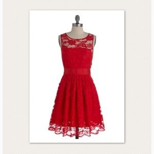 Modcloth - "When The Night Comes" dress in red
